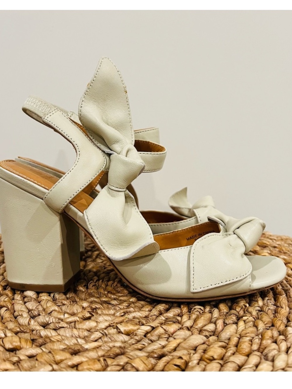 BILL BLASS Carmen Leather
Bow Block Heel Sandal